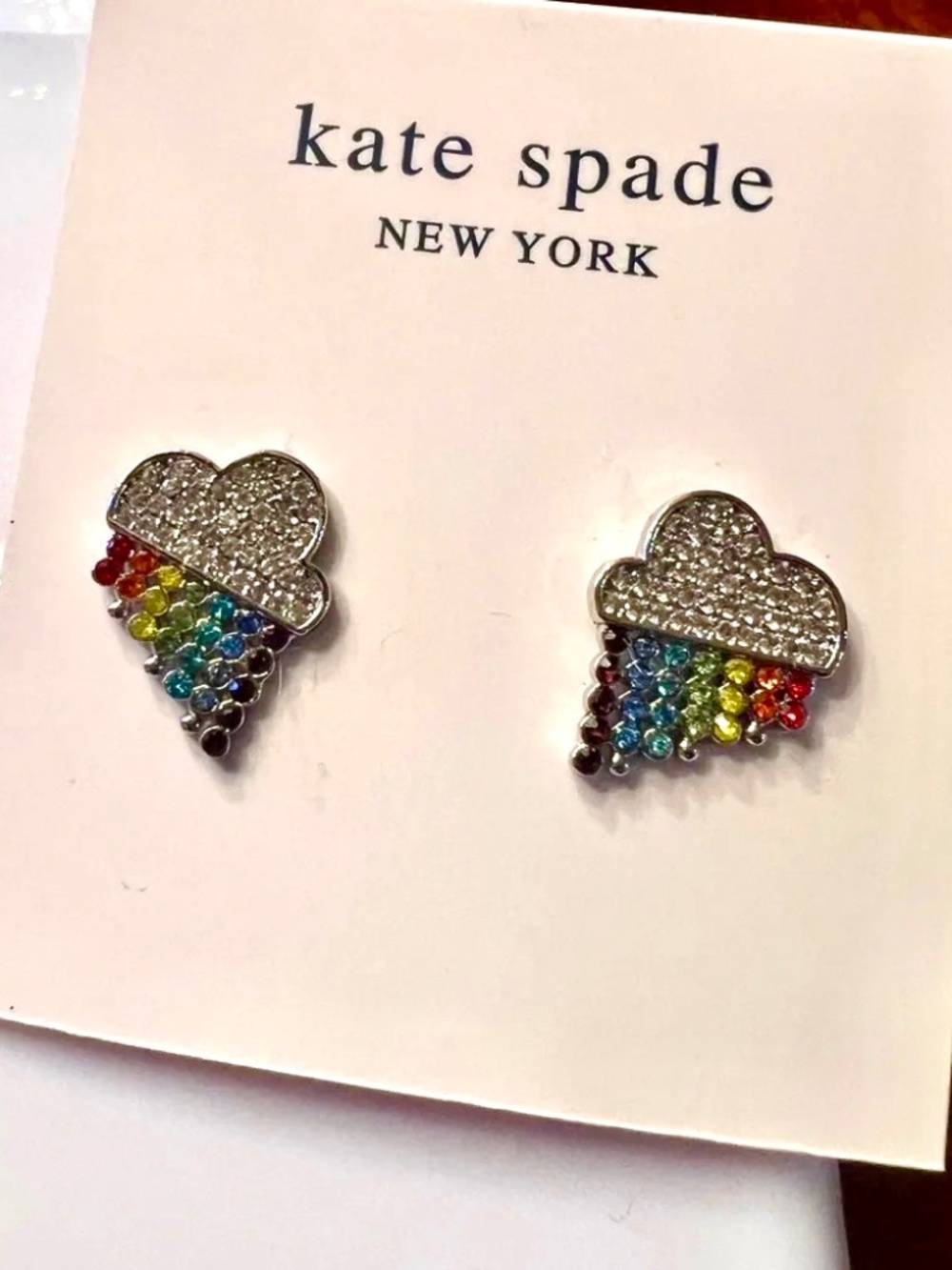 Kate Spade Silver Cloud Jewelry Set with Rainbow Accents - Picture 2 of 3